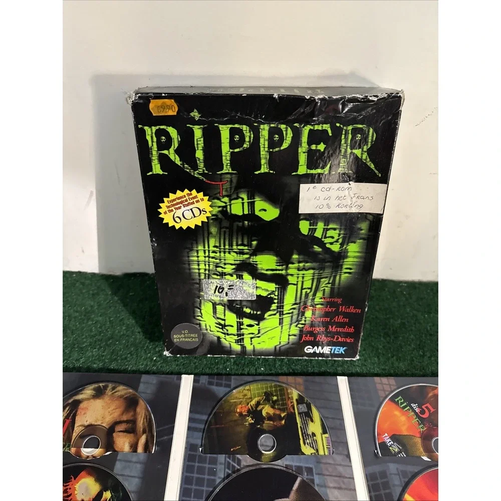 Ripper 6-DISC PC Game w/ Rare Strategy Guide Complete CD-ROM Win95 Big Box 1996